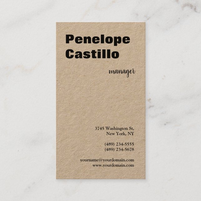 Carte De Visite Professionnel Moderne Simple Design (Devant)