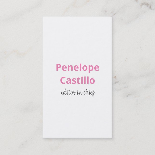 Carte De Visite Professionnel Moderne Simple Design (Devant)