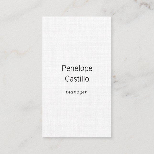 Carte De Visite Professionnel Moderne Simple Design élégant Linge  (Devant)