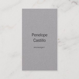 Carte De Visite Professionnel Moderne Simple Design Gris Premium