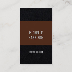 Carte De Visite Professionnel Moderne Simple Design Noir Brown