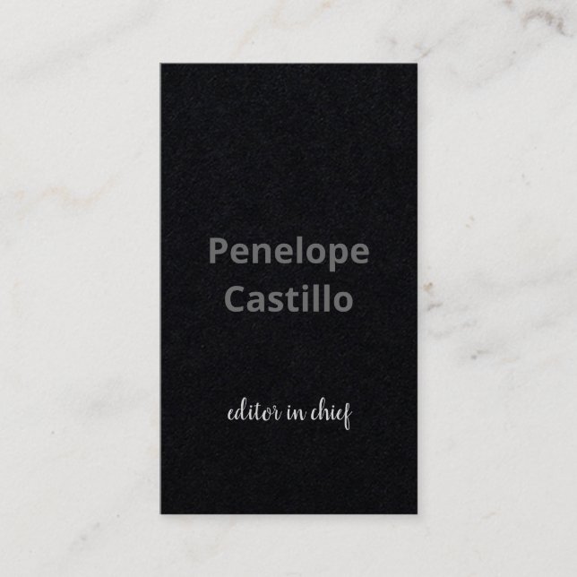 Carte De Visite Professionnel Moderne Simple Design noir gris (Devant)