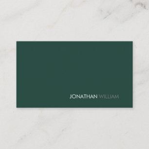 Carte De Visite Professionnel Moderne Simple Émeraude Minimaliste