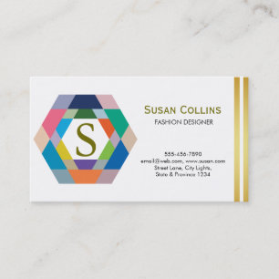 Carte De Visite Professionnel Moderne Simple Logo simple Hexagon