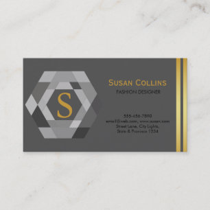 Carte De Visite Professionnel Moderne Simple Logo simple Hexagon