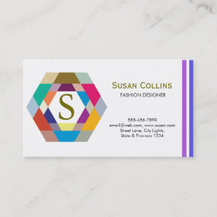 Carte De Visite Professionnel Moderne Simple Logo simple Hexagon