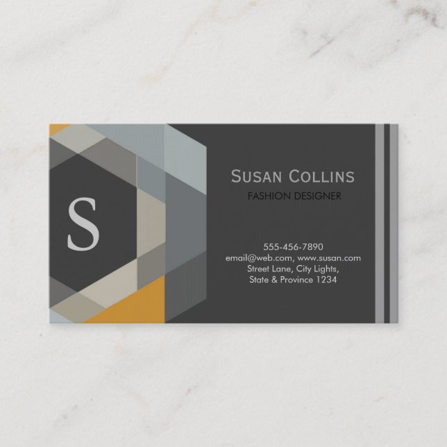 Carte De Visite Professionnel Moderne Simple Logo simple Monogramm (Devant)