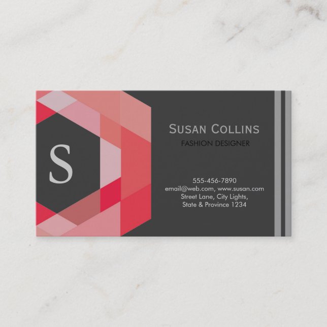 Carte De Visite Professionnel Moderne Simple Logo simple Monogramm (Devant)