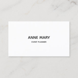 Carte De Visite Professionnel Moderne Simple Minimal Noir Blanc