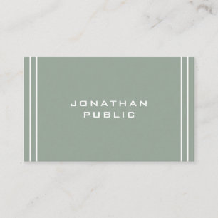 Carte De Visite Professionnel Moderne Simple Modèle Élégant Vert