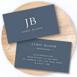 Carte De Visite Professionnel Moderne Simple Monogramme Initial Ma
