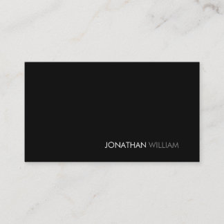 Carte De Visite Professionnel Moderne Simple Noir Minimaliste