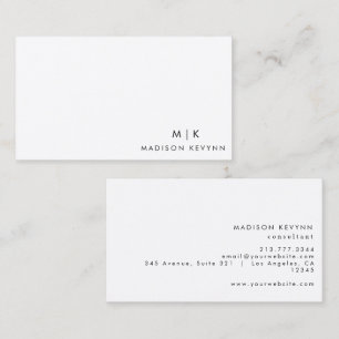 Carte De Visite Professionnel Moderne Simple Noir Minimaliste