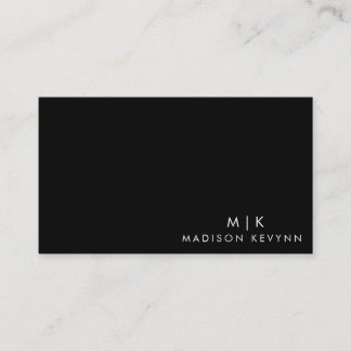Carte De Visite Professionnel Moderne Simple Noir Minimaliste