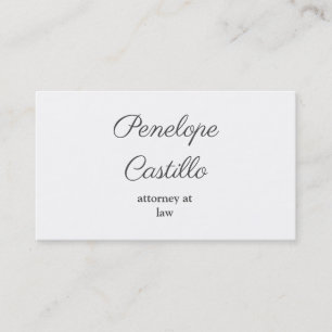 Carte De Visite Professionnel Moderne Simple Plain manuscrit