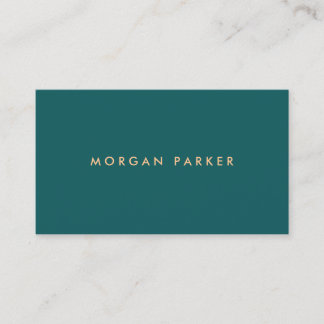 Carte De Visite Professionnel Moderne Simple Vert Turquoise