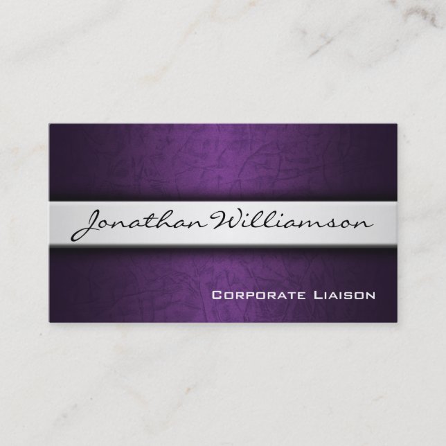 Carte de visite professionnel moderne violet clair (Devant)