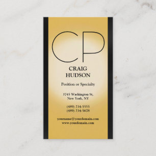 Carte de visite professionnel Monogramme moderne