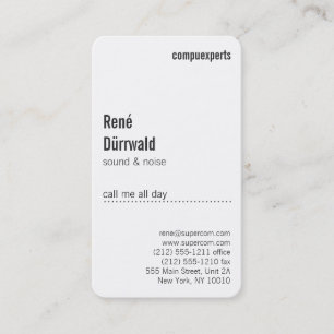 Carte De Visite Professionnel Noir et Blanc