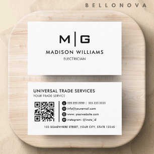 Carte De Visite Professionnel noir et blanc personnalisable