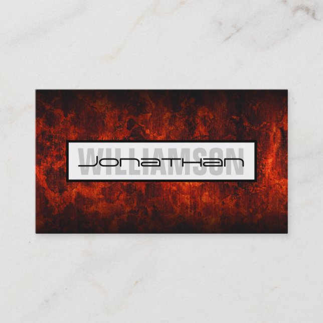 Carte de visite professionnel noir et rouge (Devant)