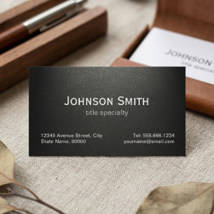 Carte De Visite Professionnel Noir Mat Simple et Élégant