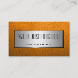 Carte de visite professionnel orange moderne de