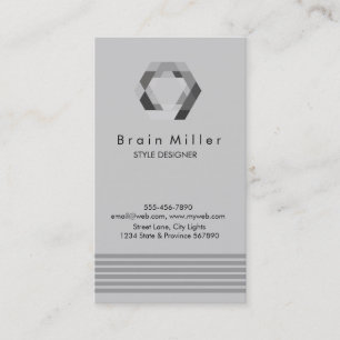 Carte De Visite Professionnel Plain Élégant Moderne Simple Hexagon