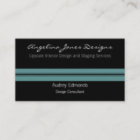 Carte de visite professionnel poli, Turquoise soup