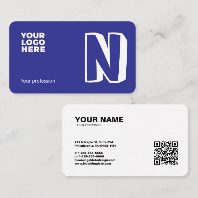 Carte de visite professionnel pour Entrepreneur (Devant / Derrière)