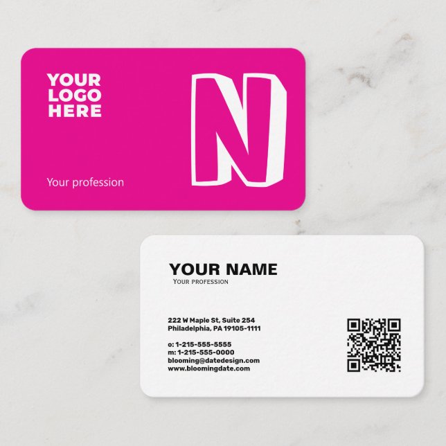 Carte de visite professionnel pour Entrepreneur (Devant / Derrière)