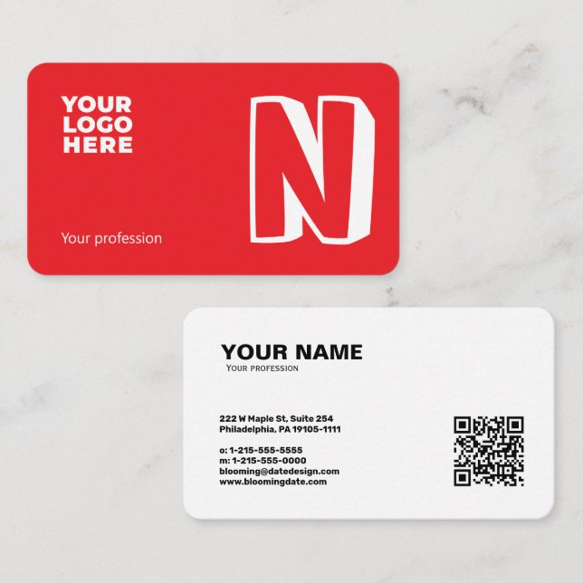 Carte de visite professionnel pour Entrepreneur (Devant / Derrière)