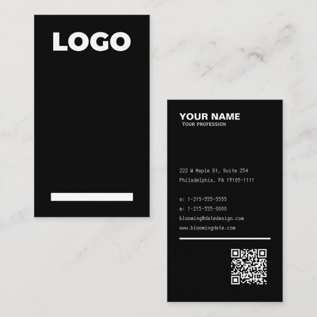 Carte de visite professionnel pour l'entrepreneur  (Devant / Derrière)