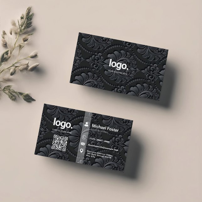 Carte de visite professionnel professionnel noir é (Créateur téléchargé)