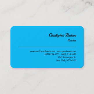 Carte De Visite Professionnel Réaltor Immobilier Sky Blue