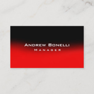 Carte de visite professionnel Red Black Elegant