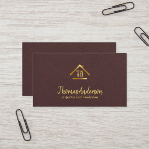Carte De Visite Professionnel Réparateur de Maison Moderne Homme à