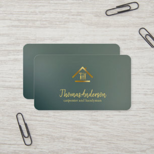 Carte De Visite Professionnel Réparateur de Maison Moderne Homme à