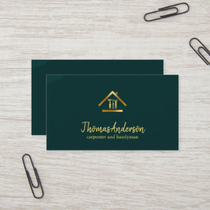 Carte De Visite Professionnel Réparateur de Maison Moderne Homme à