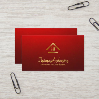 Carte De Visite Professionnel Réparateur de Maison Moderne Homme à