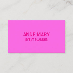 Carte De Visite Professionnel Rose Chaud Moderne Gras Couleurs Viv