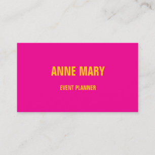 Carte De Visite Professionnel Rose Orange Moderne Bright Coloré