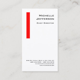 Carte De Visite Professionnel Rouge Blanc