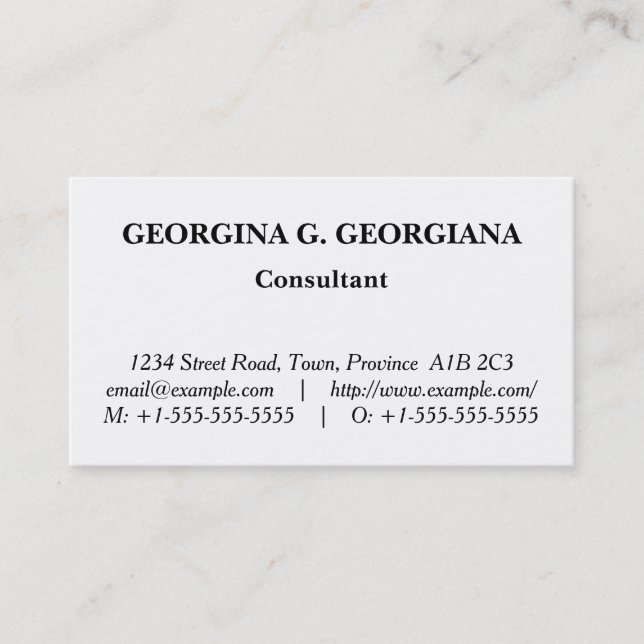 Carte de visite professionnel simple (Devant)