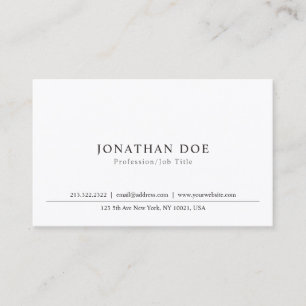 Carte De Visite Professionnel simple classique élégant de