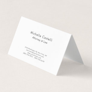 Carte De Visite Professionnel Simple Classique Simple Noir & Blanc