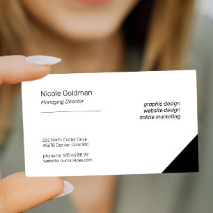Carte De Visite Professionnel simple élégant entreprise noir