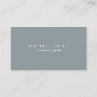 Carte De Visite Professionnel Simple Élégant Moderne Gris Simple