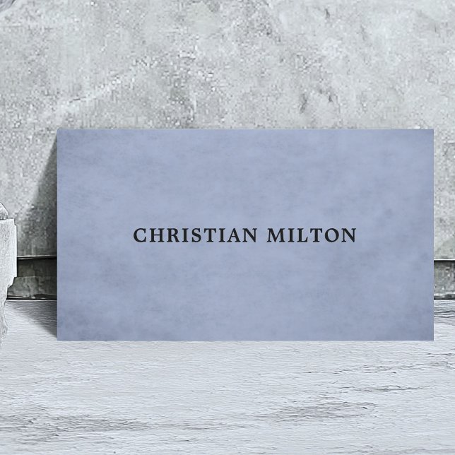 Carte De Visite Professionnel Simple Élégant Texture Bleu Clair (Créateur téléchargé)