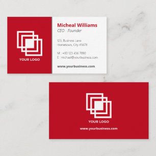 Carte De Visite Professionnel Simple Entreprise Red Grey C